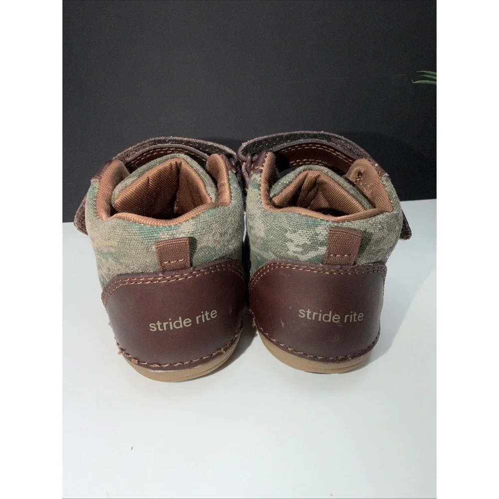 Stride Rite Baby-Boy's Sm Talley First Walker‎ Shoe - Size 5 M Camo Hook/Loop